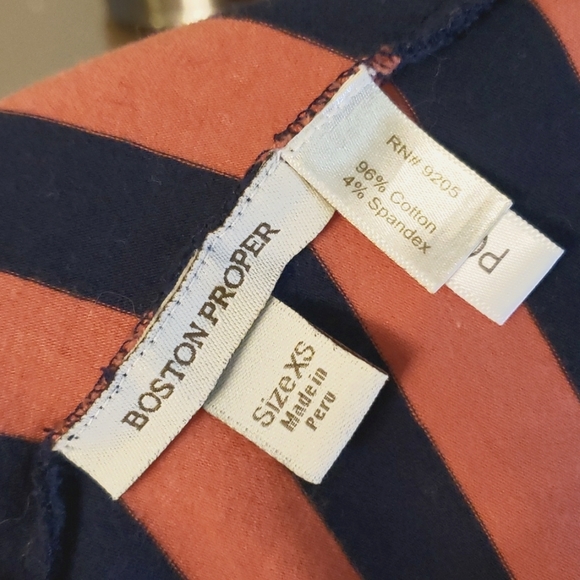Boston Proper cotton tee scoop 3/4 sleeve XS - Picture 5 of 6